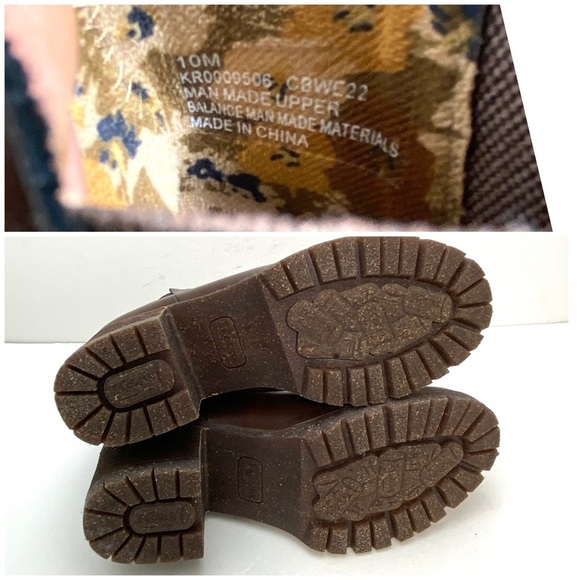 KORKS Elsie Ankle Chunky Heel Booties in Brown Size 10 - Picture 11 of 14